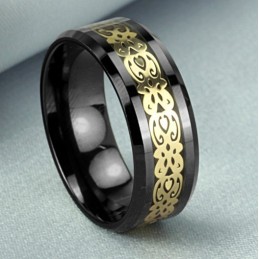 Anillo De Cerámica De Tungsteno Negro De La Reina De La Calidad
