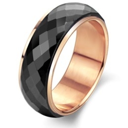 Anillo De Cerámica De Tungsteno Negro De Alta Calidad