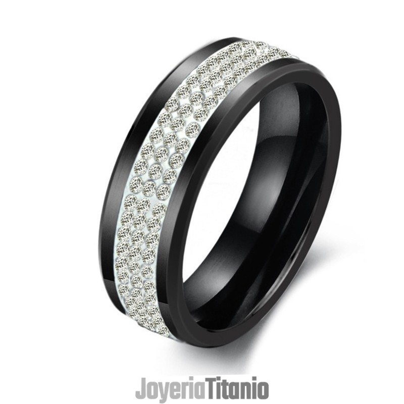 Anillo De Cerámica De Tungsteno Negro De Excelente Calidad Con Diamantes De Imitación. Anillo De Cerámica De Tungsteno Negro De Excelente Calidad Con Diamantes De Imitación.