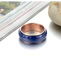 Anillo De Cerámica De Tungsteno Azul Con Especificaciones Completas