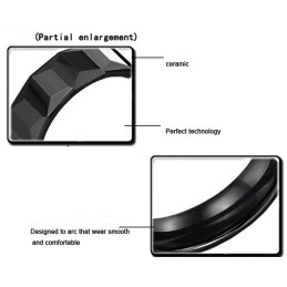 Anillo De Cerámica De Tungsteno Negro Con Amplia Variedad