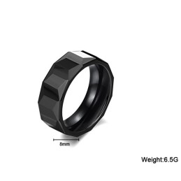 Anillo De Cerámica De Tungsteno Negro Con Amplia Variedad