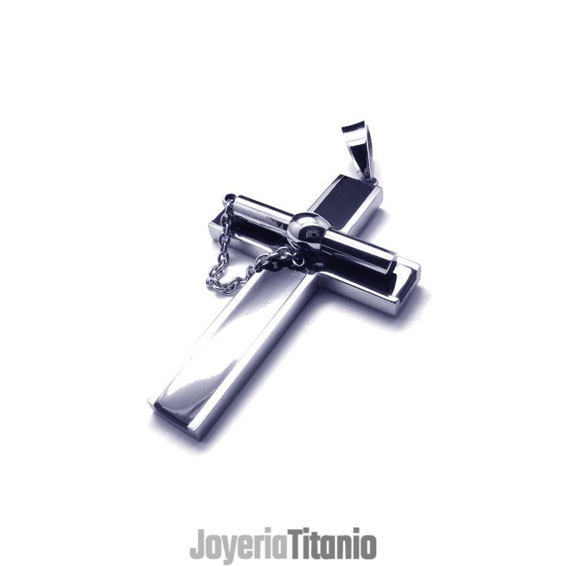 Nuevo Colgante De Cruz De Titanio Extraíble De Estilo Antiguo - Cadena Gratuita