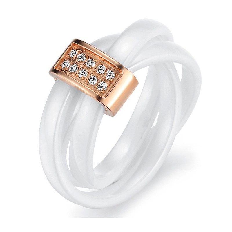 Anillo De Cerámica De Tungsteno Tricíclico De Calidad Estable Con Diamantes De Imitación Anillo De Cerámica De Tungsteno Tricíclico De Calidad Estable Con Diamantes De Imitación