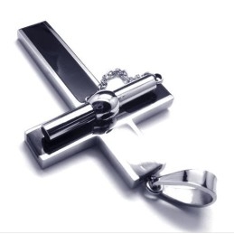 Nuevo Colgante De Cruz De Titanio Extraíble De Estilo Antiguo - Cadena Gratuita