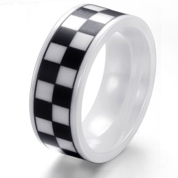 Anillo De Cerámica De Tungsteno Con Rejilla Para Hombre, Calidad Y Cantidad Garantizadas