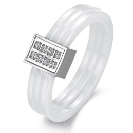 Conocido Por Su Excelente Calidad De Anillo De Cerámica De Tungsteno Tricíclico Con Diamantes De Imitación.