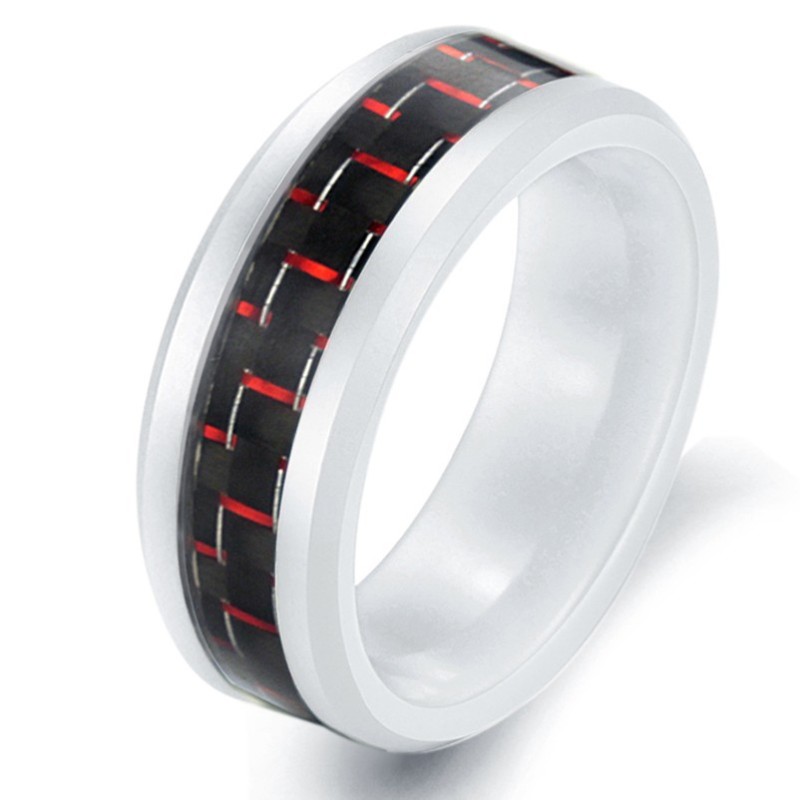 Anillo De Cerámica De Tungsteno Y Fibra De Carbono De Calidad Confiable Anillo De Cerámica De Tungsteno Y Fibra De Carbono De Calidad Confiable