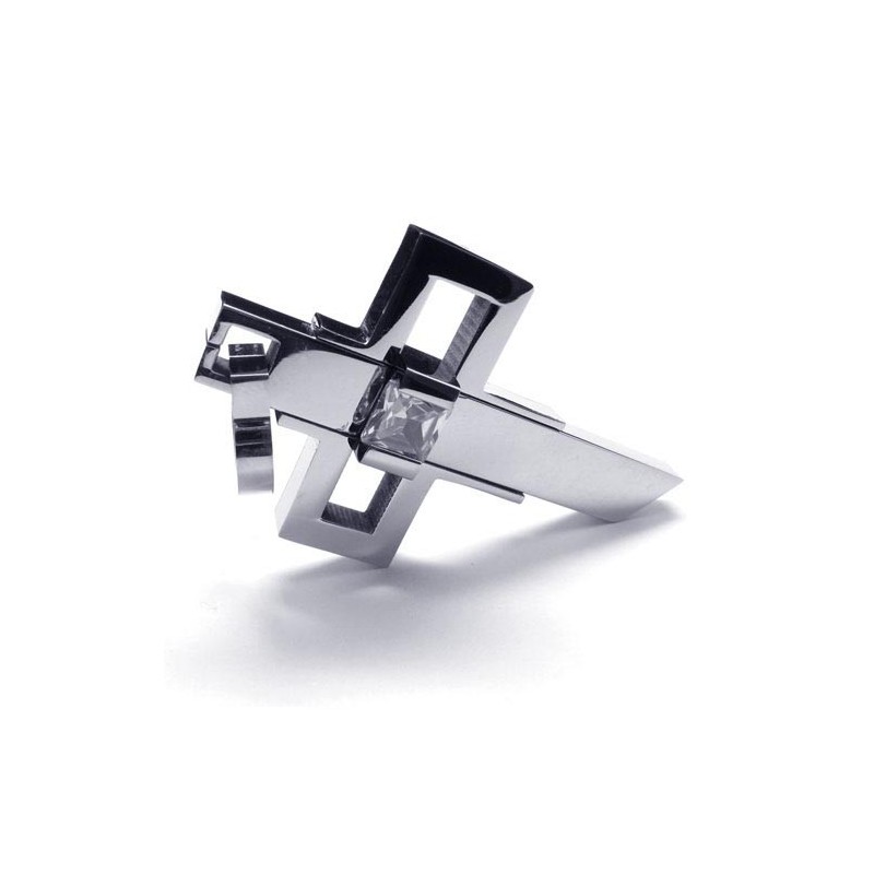 Colgante De Cruz De Titanio Para Hombre Now Style - Cadena Gratis Colgante De Cruz De Titanio Para Hombre Now Style - Cadena Gratis