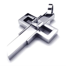 Colgante De Cruz De Titanio Para Hombre Now Style - Cadena Gratis