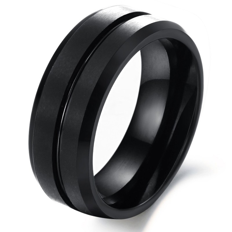Conocido Por Su Excelente Calidad, Anillo Retro De Cerámica De Tungsteno Para Hombre.