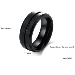 Conocido Por Su Excelente Calidad, Anillo Retro De Cerámica De Tungsteno Para Hombre.