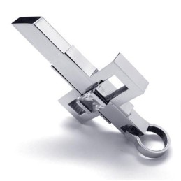 Colgante De Cruz De Titanio Para Hombre Now Style - Cadena Gratis