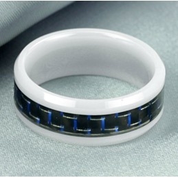 Anillo De Cerámica De Tungsteno Y Fibra De Carbono De Gran Variedad