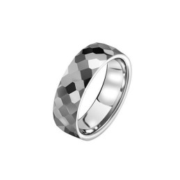Anillo De Cerámica De Tungsteno Con Diseño De Red De Fútbol De Alta Calidad Para Amantes