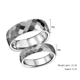 Anillo De Cerámica De Tungsteno Con Diseño De Red De Fútbol De Alta Calidad Para Amantes