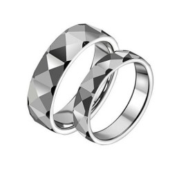 Anillo De Cerámica De Tungsteno Con Ángulo Angular De Renombre Mundial Para Enamorados