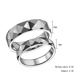 Anillo De Cerámica De Tungsteno Con Ángulo Angular De Renombre Mundial Para Enamorados