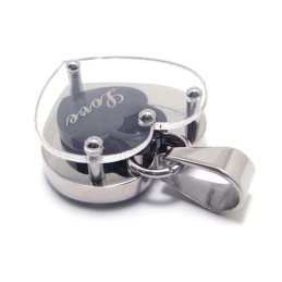 Colgante De Titanio Con Forma De Corazón De Amor - Free Chian