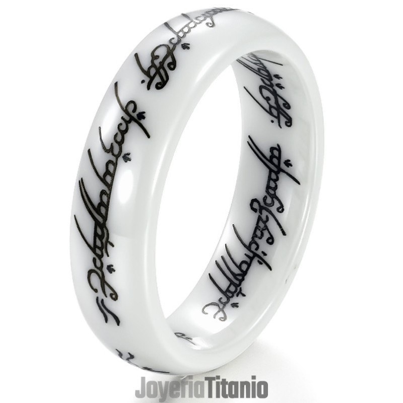 Anillo De Cerámica De Tungsteno Retro De Calidad, La Reina