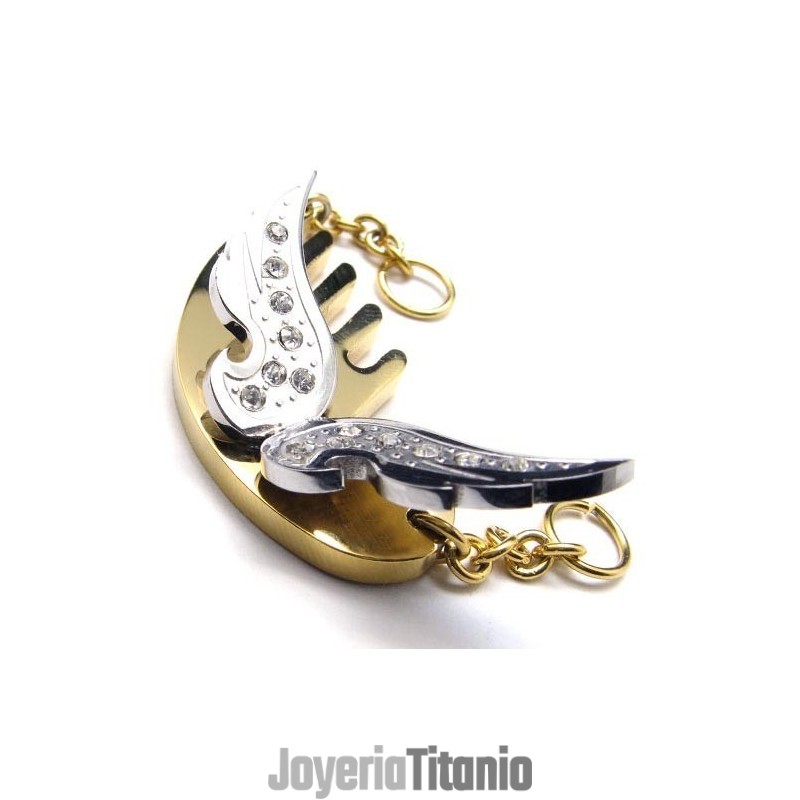 Colgante De Titanio Con Ángel Volador - Cadena Gratuita Colgante De Titanio Con Ángel Volador - Cadena Gratuita