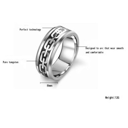 Anillo De Cerámica De Tungsteno Para Hombre Con Amplia Variedad