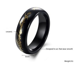 Anillo De Cerámica De Tungsteno Negro Con Calidad Y Cantidad Garantizadas