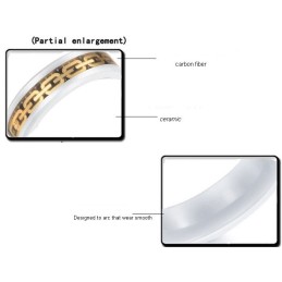 Anillo De Cerámica De Tungsteno Y Fibra De Carbono De Alta Calidad