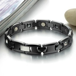 Brazalete De Cerámica De Tungsteno Negro De Alta Calidad Con Diamantes De Imitación Para Amantes.