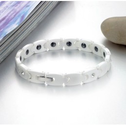 Pulsera De Cerámica De Tungsteno Blanco Con Diamantes De Imitación, Calidad Y Cantidad Garantizadas