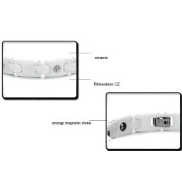 Brazalete De Cerámica De Tungsteno Blanco De Alta Calidad Para Amantes Con Diamantes De Imitación.