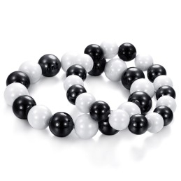 Brazalete De Cerámica De Tungsteno Blanco Y Negro De Alta Calidad Para Amantes
