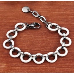 Pulsera De Cerámica De Tungsteno Blanco Para Mujer, La Reina De La Calidad