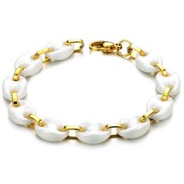 Pulsera De Cerámica De Tungsteno Blanca Para Mujer De Calidad Estable