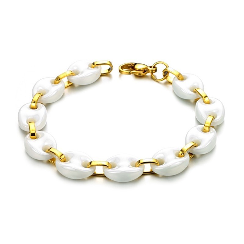 Pulsera De Cerámica De Tungsteno Blanca Para Mujer De Calidad Estable Pulsera De Cerámica De Tungsteno Blanca Para Mujer De Calidad Estable