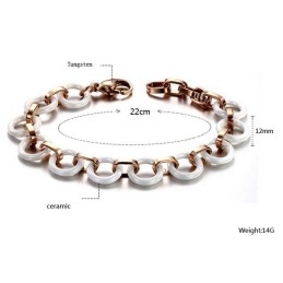 Pulsera De Cerámica De Tungsteno Para Mujer "To Have A Long Story"
