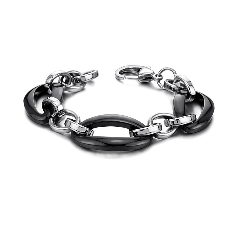 Pulsera De Cerámica De Tungsteno Con Elipse Para Mujer Con Amplia Variedad Pulsera De Cerámica De Tungsteno Con Elipse Para Mujer Con Amplia Variedad