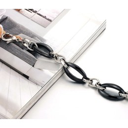 Pulsera De Cerámica De Tungsteno Con Elipse Para Mujer Con Amplia Variedad