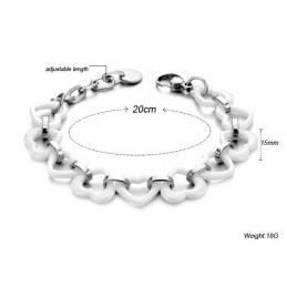 Pulsera De Cerámica De Tungsteno Con Forma De Corazón, Calidad Y Cantidad Garantizadas