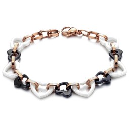Pulsera De Cerámica De Tungsteno Con Forma De Corazón Para Mujer, De Rendimiento Confiable