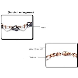 Pulsera De Cerámica De Tungsteno Con Forma De Corazón Para Mujer, De Rendimiento Confiable