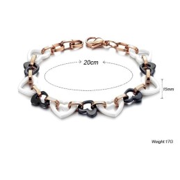 Pulsera De Cerámica De Tungsteno Con Forma De Corazón Para Mujer, De Rendimiento Confiable