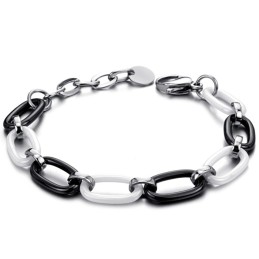 Pulsera Femenina De Cerámica De Tungsteno En Blanco Y Negro De Alta Calidad