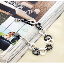 Pulsera De Cerámica De Tungsteno Con Diseño De Corazón, Completa En Especificaciones