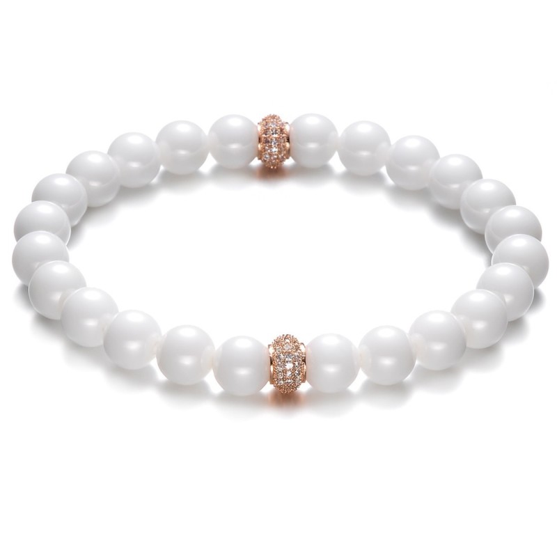 Pulsera De Cerámica De Tungsteno Fácil De Usar Con Cuentas Pulsera De Cerámica De Tungsteno Fácil De Usar Con Cuentas