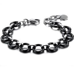 Pulsera Femenina De Cerámica De Tungsteno Negro De Renombre Mundial