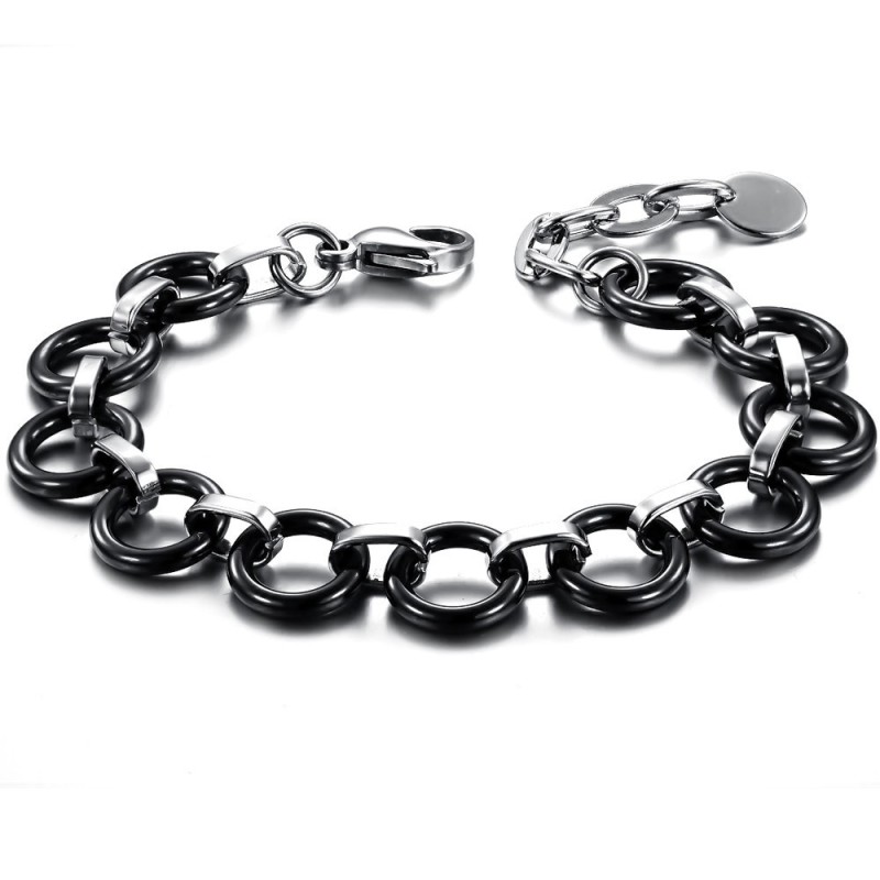 Pulsera Femenina De Cerámica De Tungsteno Negro De Renombre Mundial Pulsera Femenina De Cerámica De Tungsteno Negro De Renombre Mundial