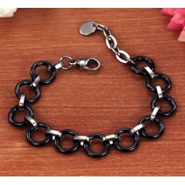 Pulsera Femenina De Cerámica De Tungsteno Negro De Renombre Mundial