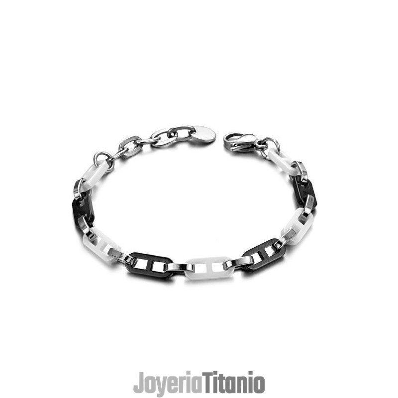 Pulsera Femenina De Cerámica De Tungsteno En Blanco Y Negro De Alta Calidad Pulsera Femenina De Cerámica De Tungsteno En Blanco Y Negro De Alta Calidad
