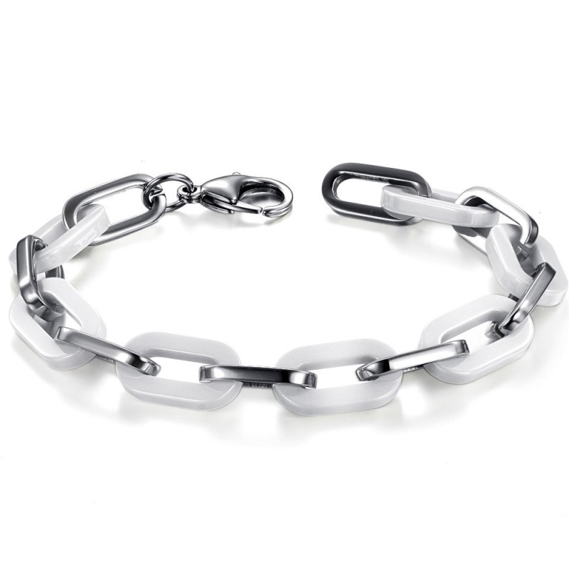 Pulsera Femenina De Cerámica De Tungsteno Blanco De Excelente Calidad Pulsera Femenina De Cerámica De Tungsteno Blanco De Excelente Calidad